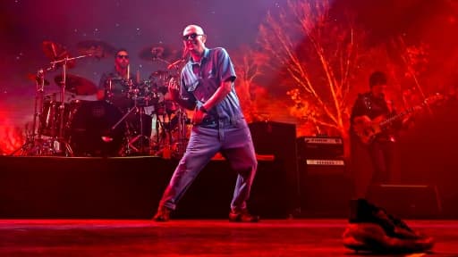 Le chanteur argentin  Carlos Alberto Solari en concert à Olavarria, dans la province de Buenos Aires, le 11 mars 2017