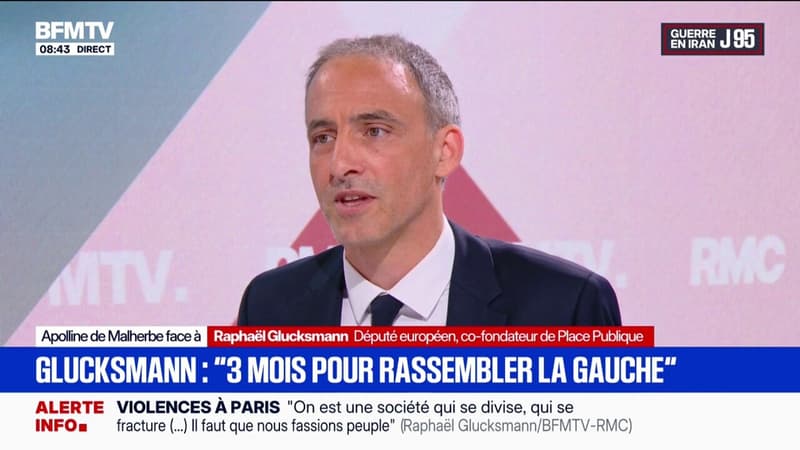Raphaël Glucksmann: "La dernière fois qu'il y a eu une confrontation avec LFI dans une élection nationale, nous les avons pliés et nous les plierons à nouveau"