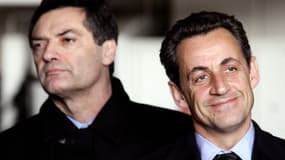 Patrick Devedjian et Nicolas Sarkozy, en février 2007.