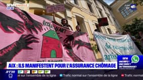 Aix-en-Provence: des artistes manifestent pour l'assurance chômage