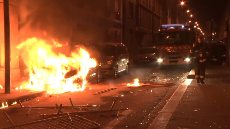 Heurts entre la police et la communauté chinoise à Paris, lundi soir.