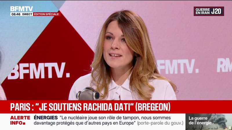 "Une alternance portée par la droite et le centre": Maud Bregeon réitère son soutien à Rachida Dati pour la municipale à Paris