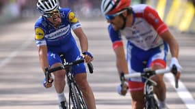 Alaphilippe et Pinot à l'arrivée à Saint-Etienne