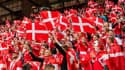 Des supporters danois face à la Finlande, le 12 juin 2021.