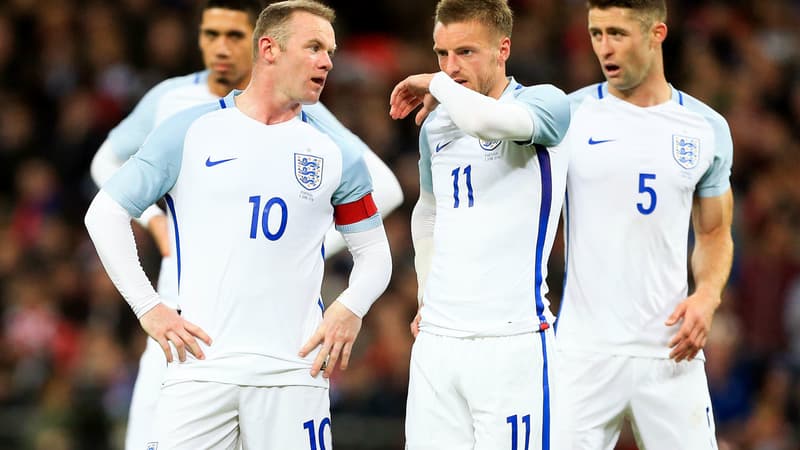 Jamie Vardy et Wayne Rooney