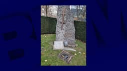 Un monument rendant hommage au Générale de Gaulle à La Madeleine vandalisé ce mercredi 10 décembre. 