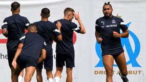 Les joueurs de l'OM à l'entraînement en septembre 2022