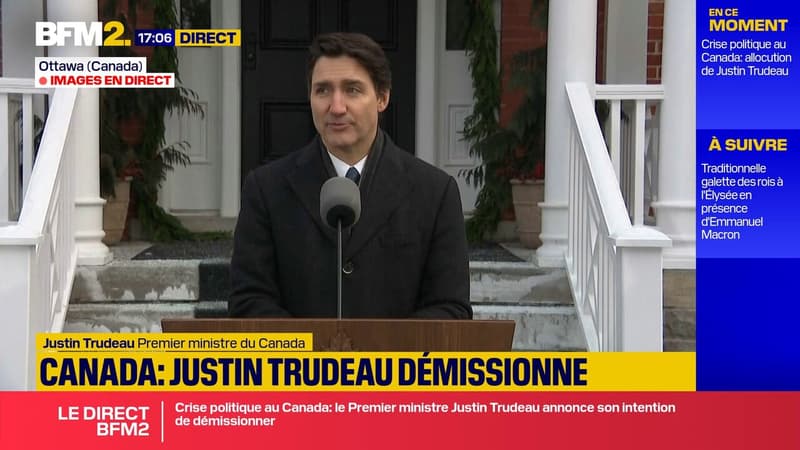 Le Premier ministre canadien Justin Trudeau annonce sa démission