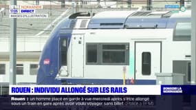 Rouen: un homme sans billet refuse de quitter le quai de la gare et s'allonge sur les rails