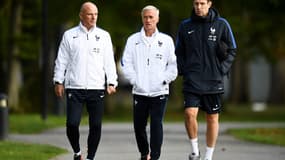 Guy Stéphan, Didier Deschamps et Franck Raviot 