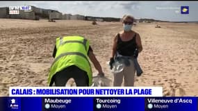 Calais: opération nettoyage sur la plage