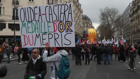 Une manifestation des enseignants en grève à Paris le jeudi 1er février 2024.
