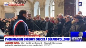 "Il laisse un grand vide pour tous": Grégory Doucet salue la mémoire de Gérard Collomb