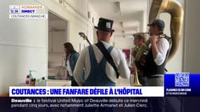 Coutances: une fanfare défile à l'hôpital en marge de Jazz sous les pommiers
