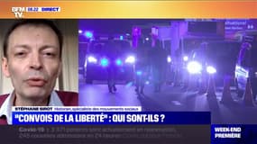 "Convois de la liberté": un mouvement avec "beaucoup d'éléments communs avec les Gilets jaunes" pour Stéphane Sirot, spécialiste des mouvements sociaux