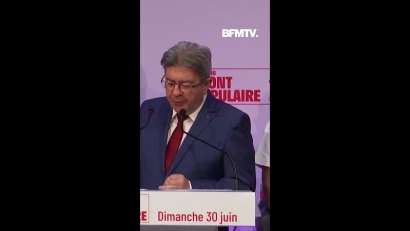 Jean-Luc Mélenchon assure que les candidats du NFP arrivés troisièmes se retireront en cas de triangulaire