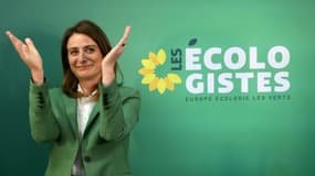 La secrétaire nationale des Ecologistes Marine Tondelier, le 7 juillet 2024 à Paris  