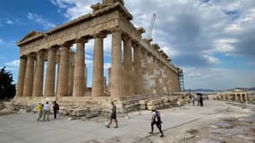 Sur l'Acropole, à Athènes, le 4 juin 2021. 