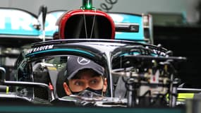 George Russell au volant de la Mercedes d'Hamilton