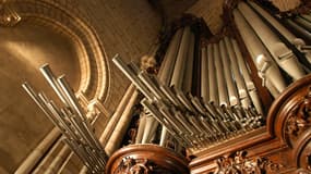 L'orgue de la cathédrale de Notre-Dame de Paris, en février 2004.