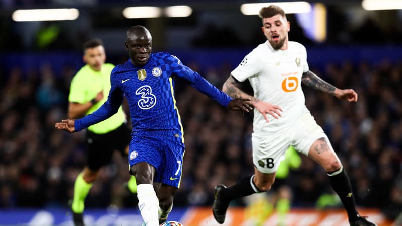 N'Golo Kanté avec Chelsea face au Losc, à Londres le 22 février 2022