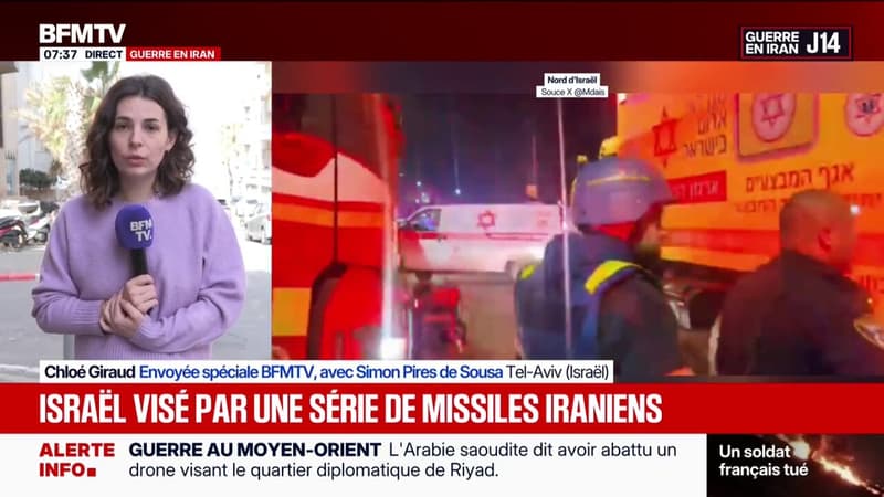 Guerre au Moyen-Orient: Israël visé par une série de missiles iraniens, plusieurs blessés pris en charge