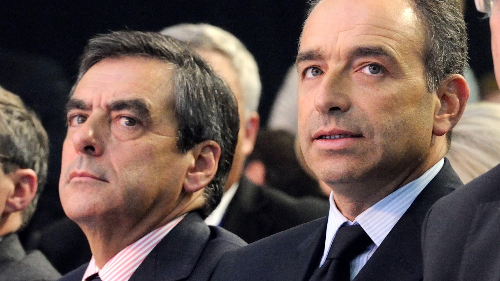 Jean-François Copé et François Fillon à Marcq-en-Baroeul (Nord) le 27 septembre 2012.
Jean-François Copé et François Fillon à Marcq-en-Baroeul (Nord) le 27 septembre 2012.