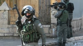Des gardes-frontières israéliens, le 5 février 2016 à Bethléem