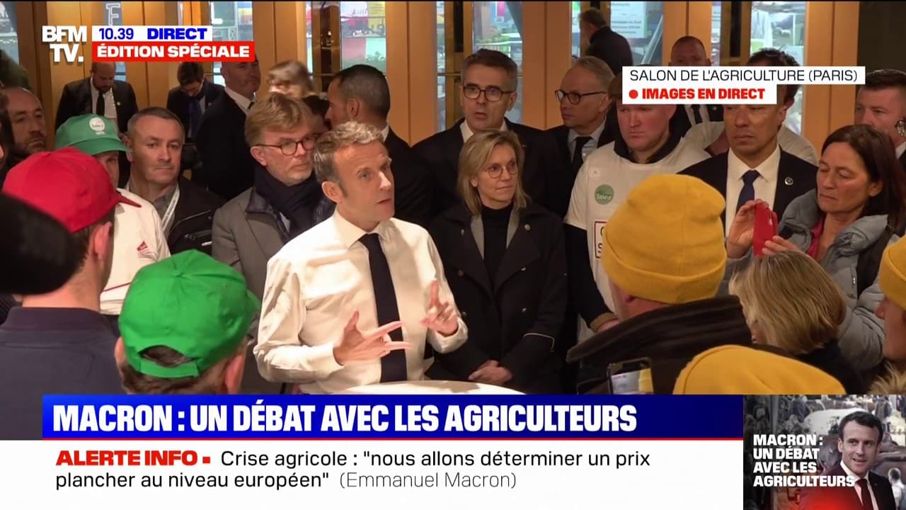 Macron salon syndicat Macron salon syndicat