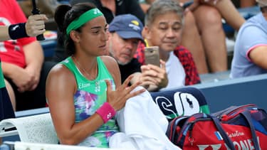 Caroline Garcia lors de son premier tour perdu à l'US Open 2023