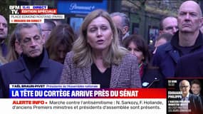 Marche contre l'antisémitisme: "Aujourd'hui nous avons montré la plus belle image de la France", déclare Yaël Braun-Pivet