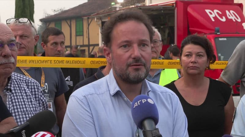 Feu dans les Landes: "la situation évolue plutôt favorablement", pas de reprise majeure cette nuit