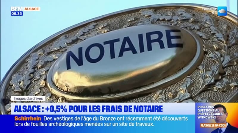 Alsace: les frais de notaire augmentent de 0,5%