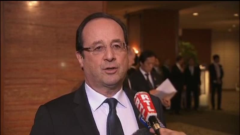 François Hollande réagit sur l'agression de Clément Méric par des skinheads à Tokyo au Japon le 6 juin 2013.