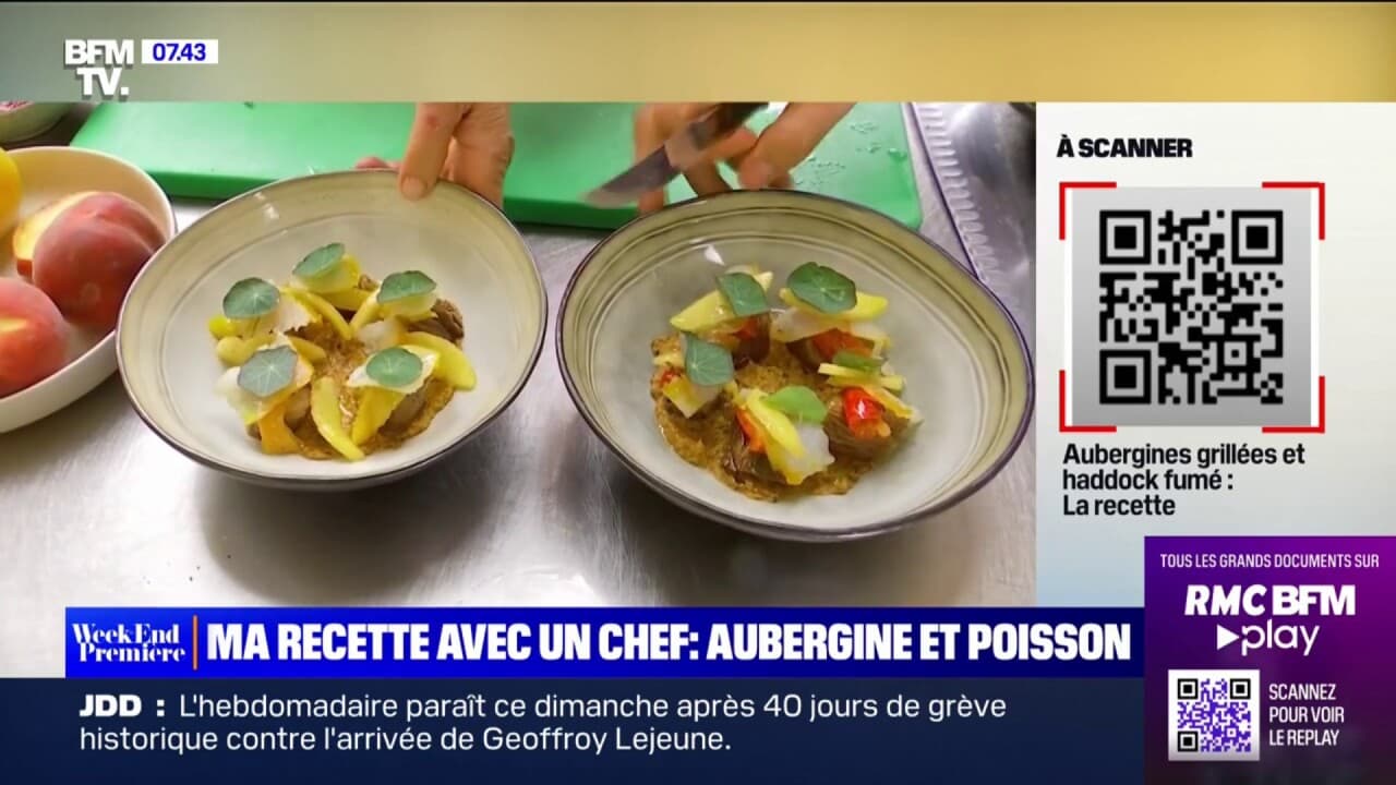 Ma recette estivale avec un chef un plat de saison avec de l'aubergine