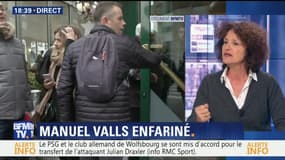 Strasbourg: Manuel Valls enfariné par un opposant au 49.3