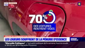 Bouches-du-Rhône: les loueurs de voiture souffrent de la pénurie d'essence