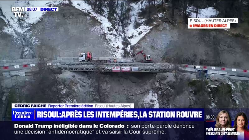 Aujourd'hui, la vie reprend: après les intempéries, la route d'accès à la station de Risoul, dans les Hautes-Alpes, a rouvert  