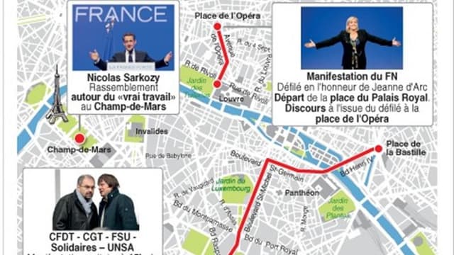 LES MANIFESTATIONS DU 1ER-MAI À PARIS
