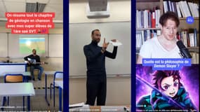 Lucas Math 4, Svtimetolearn et Serial Thinker, trois professeurs sur Tiktok. 