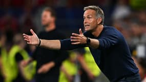 Le sélectionneur du Danemark Kasper Hjulmand face à l'Allemagne le 29 juin 2024 
