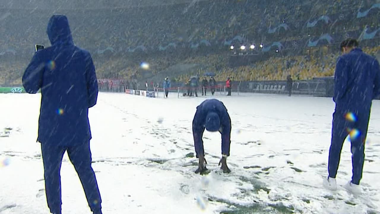 Le stade olympique de Kiev avant le match contre le Bayern Munich, le 23 novembre 2021