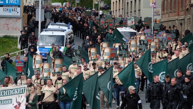 Une marche néonazie a été organisée par le mouvement de "La troisième voie" dans la ville de Plauen lors de la fête du travail, dans l'Etat régional de Saxe.