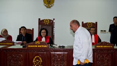 Serge Atlaoui devant un tribunal indonésien, le 1er avril 2015. 