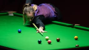 Reanne Evans lors d'un tournoi de snooker