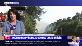 Incendies en Gironde: désormais 7000 hectares brûlés à La Teste-de-Buch