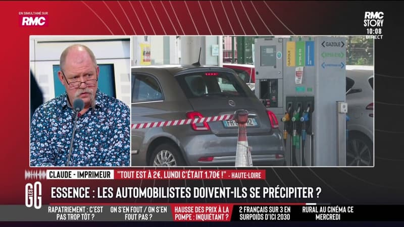 Hausses de prix à la pompe : "Lundi le gazole était à 1,72 € et aujourd'hui à 1,99 €."
