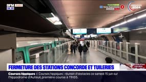JO 2024: les stations de métro Concorde et Tuileries fermées au public à partir de ce lundi
