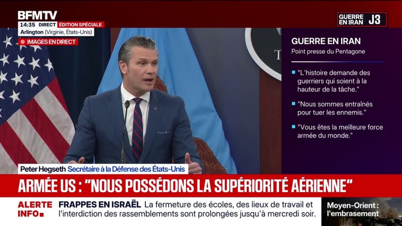 Guerre au Moyen-Orient: "Si on tue des Américains, nous allons vous traquer", assure le secrétaire d'État à la Défense des États-Unis