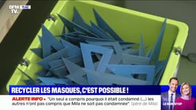 Ne peut-on vraiment pas recycler les masques ? BFMTV répond à vos questions